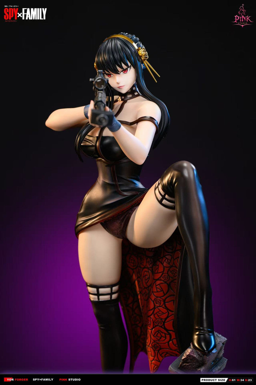 [Pre-order] 1/4 Sniper Yor Forger LED Statue - Pink Studio