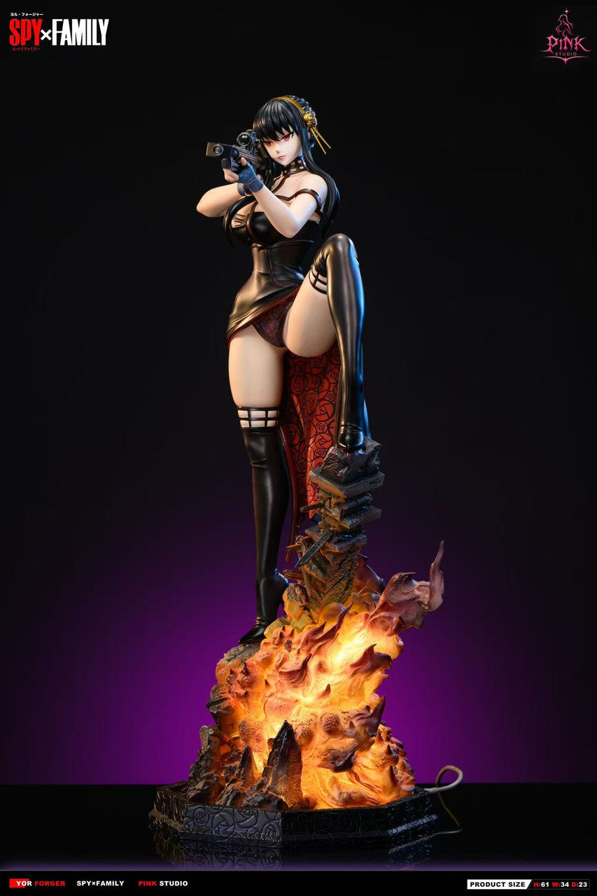 [Pre-order] 1/4 Sniper Yor Forger LED Statue - Pink Studio