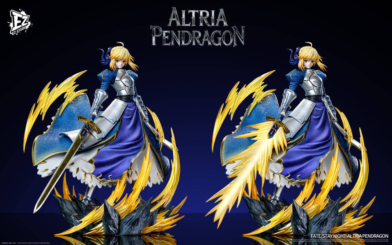 Saber anime statue