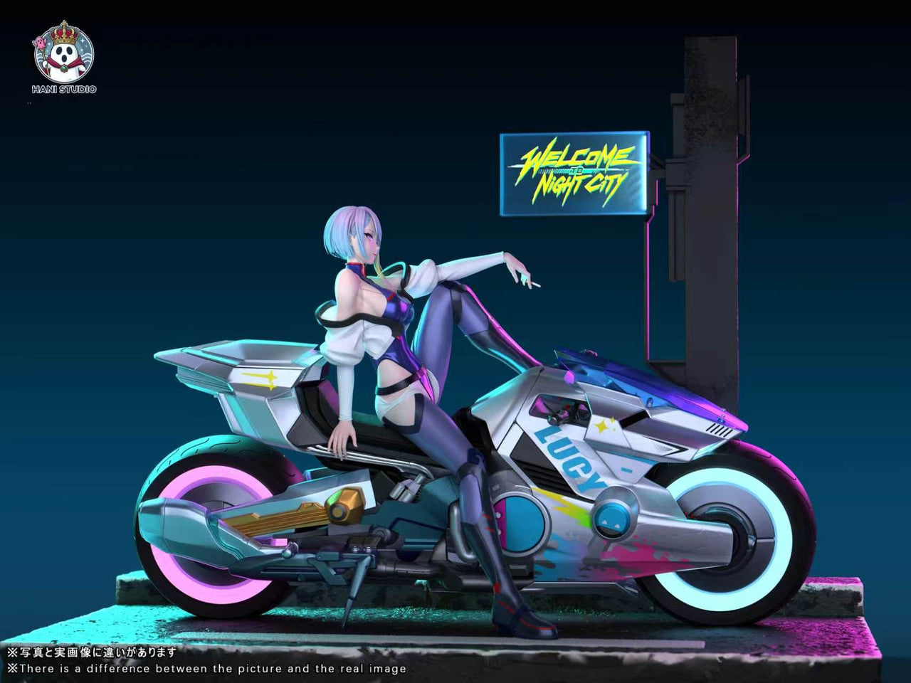 Motorcycle Lucy statue