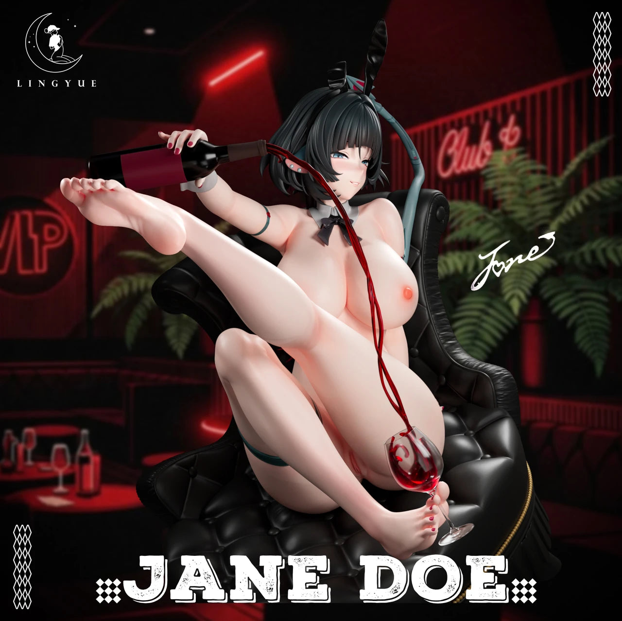 Zenless Zone Zero Jane Doe nude statue