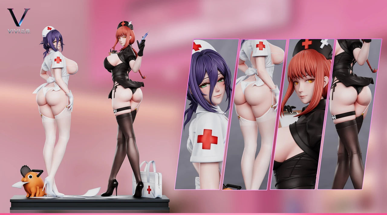 Reze & Makima hentai statue