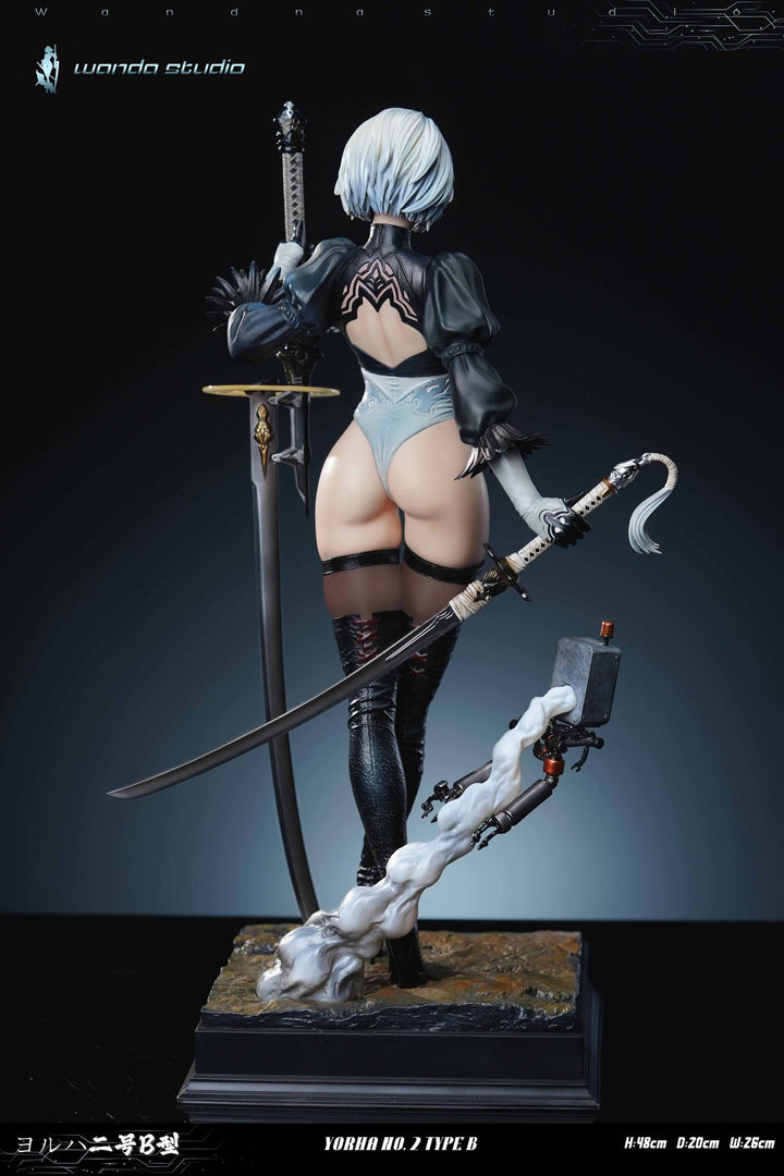 2B figure battle suit back