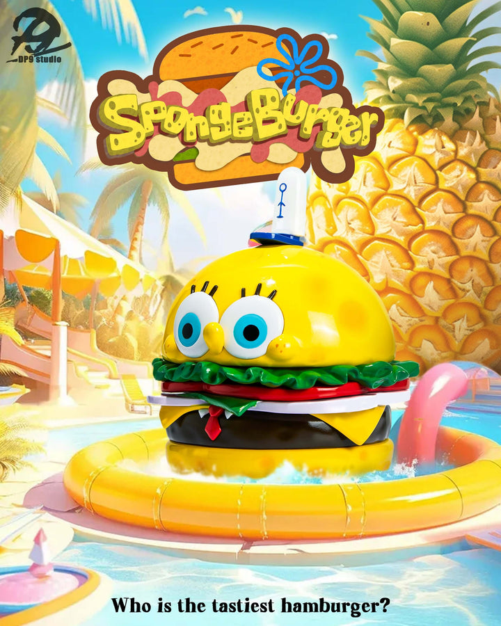 SpongeBob in a pool, looks like a hamburger, gk figure