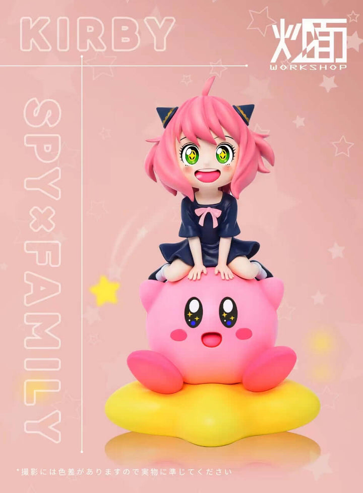 Aniya sitting on top of Kirby's head, cute gk figure