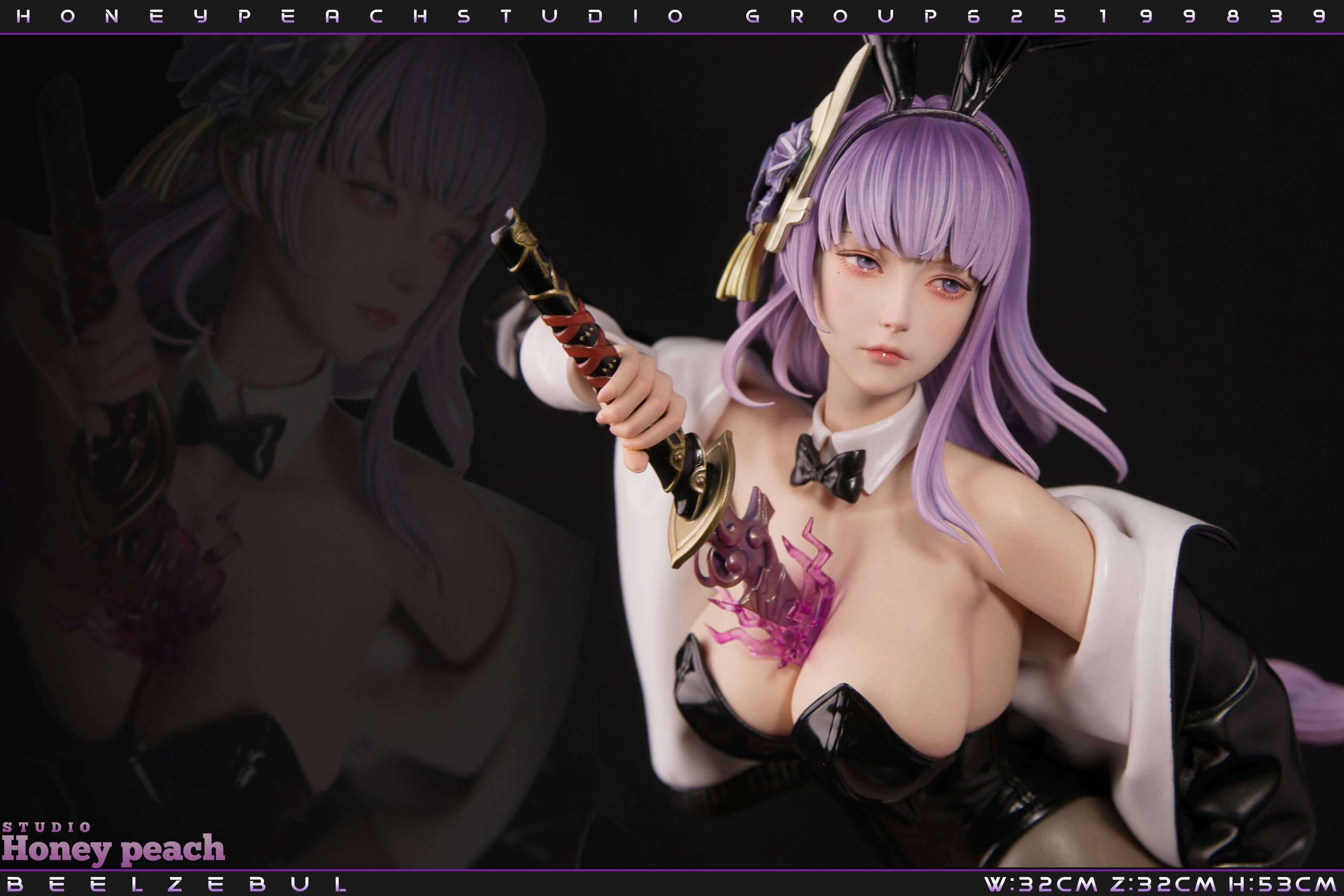 [In stock] 1/4 Dark Bunny Girl Raiden Shogun - HoneyPeach Studio