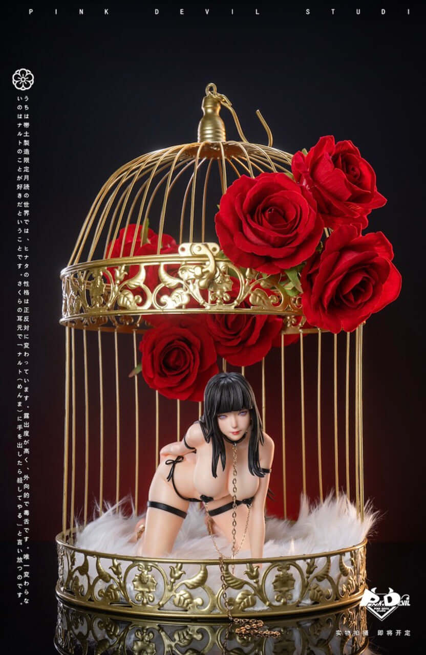 Hinata nude figure in a cage