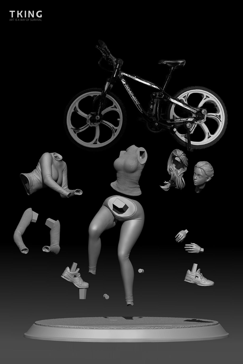 [Pre-order] 1/8 Bicycle Girl Figure - TKing Toys