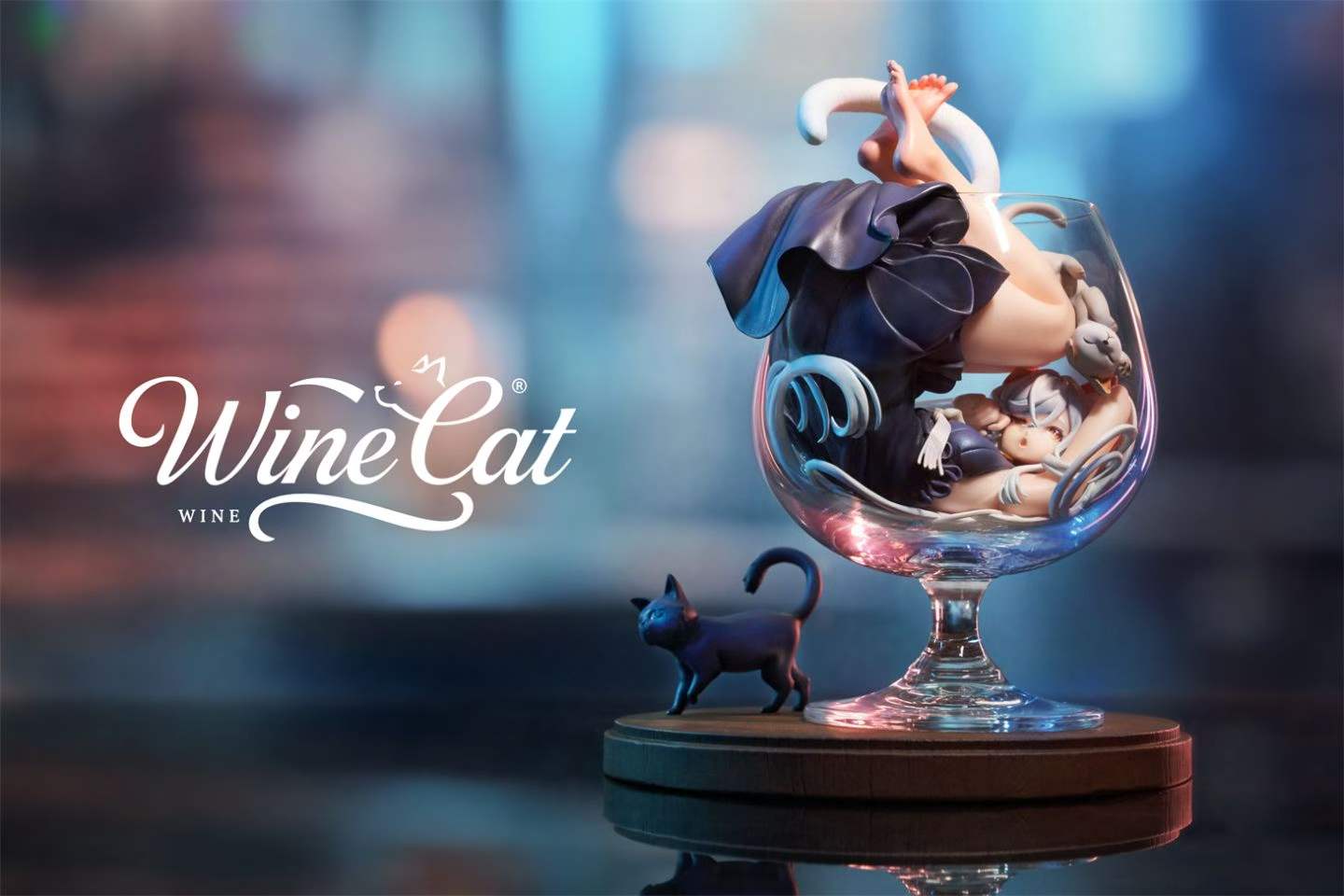 [Pre-order] 1/6 Wine Cat - Blue & Red - WEARTDOING