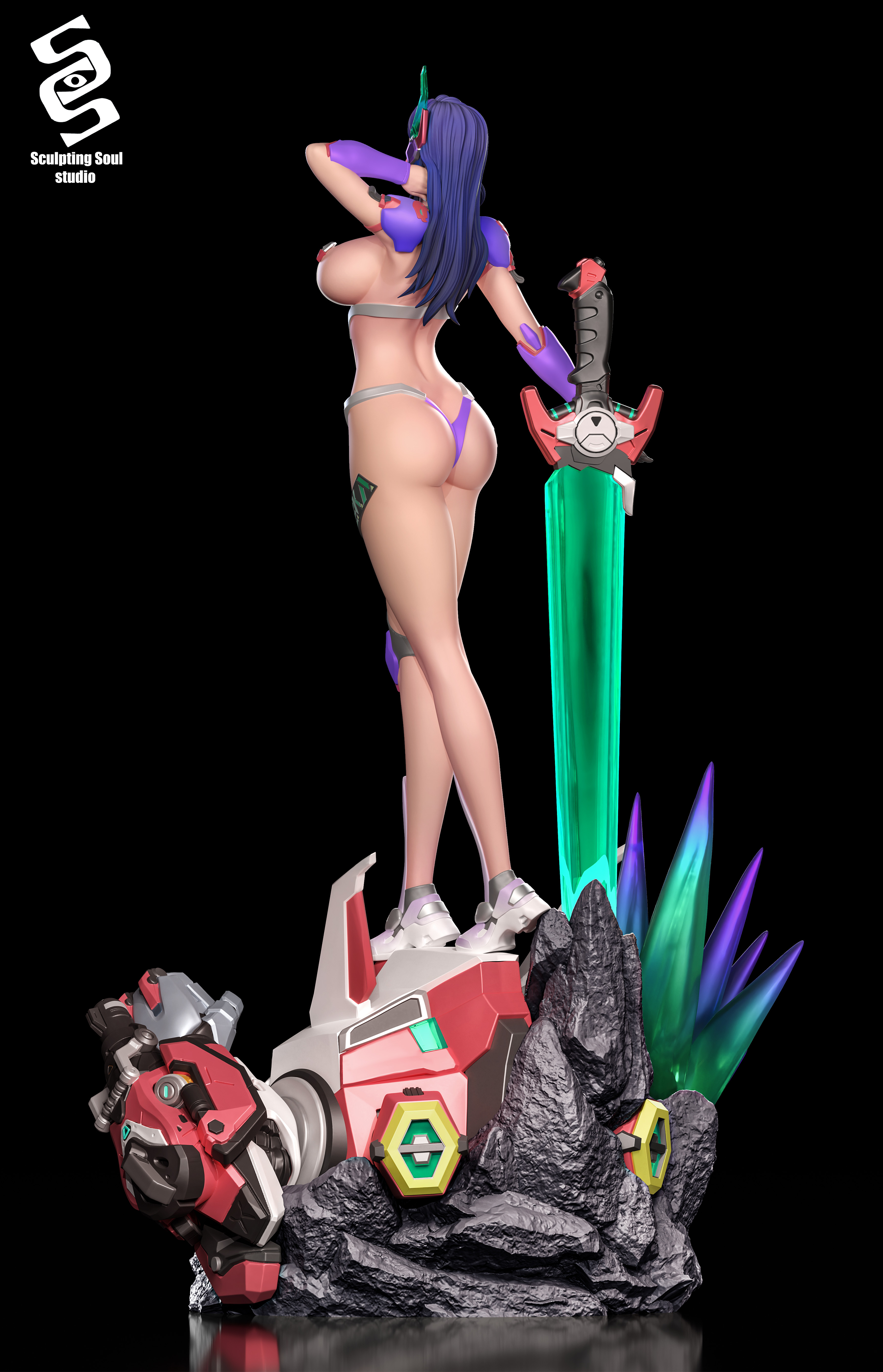 Overwatch D.Mon statue