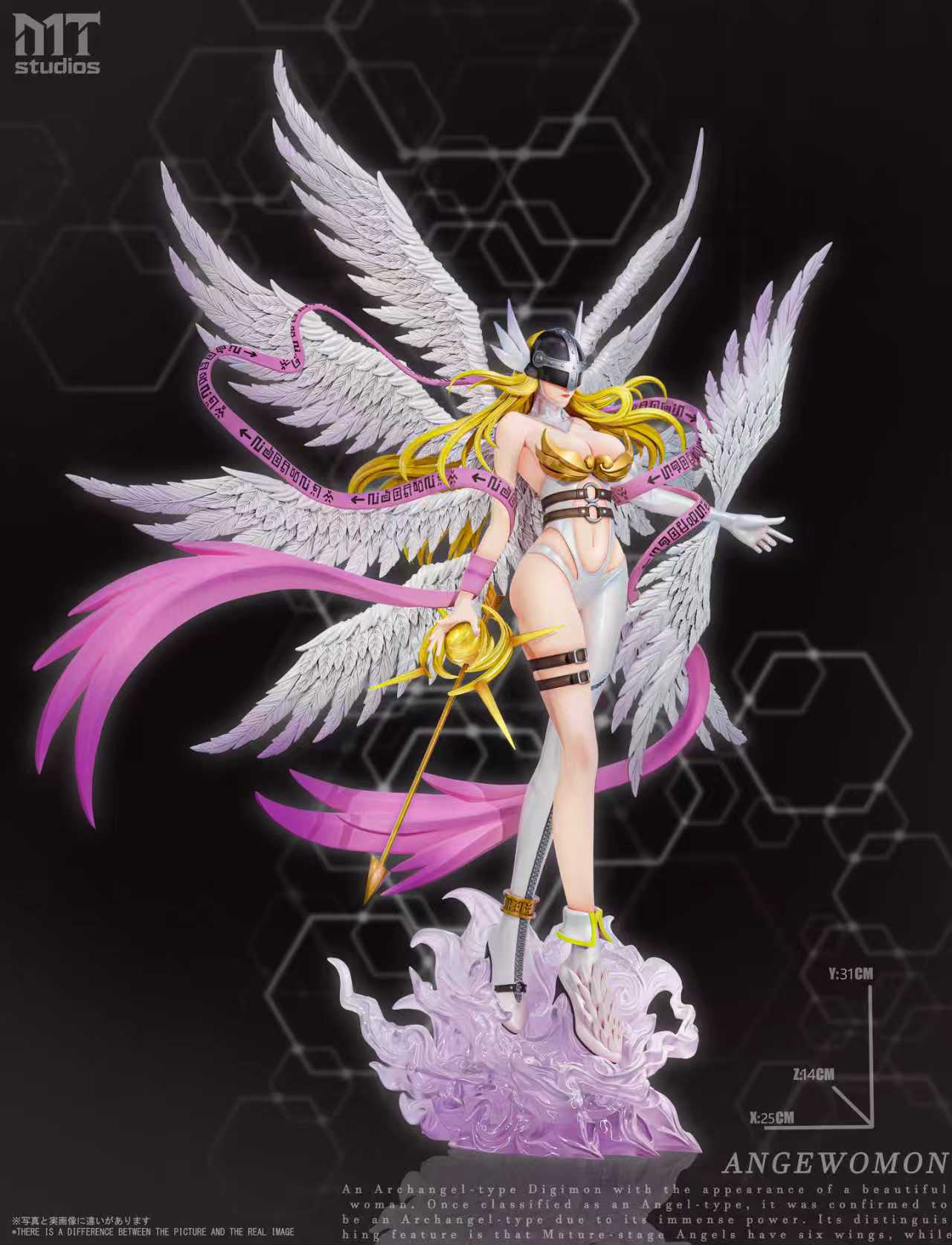 Angewomon Digimon statue