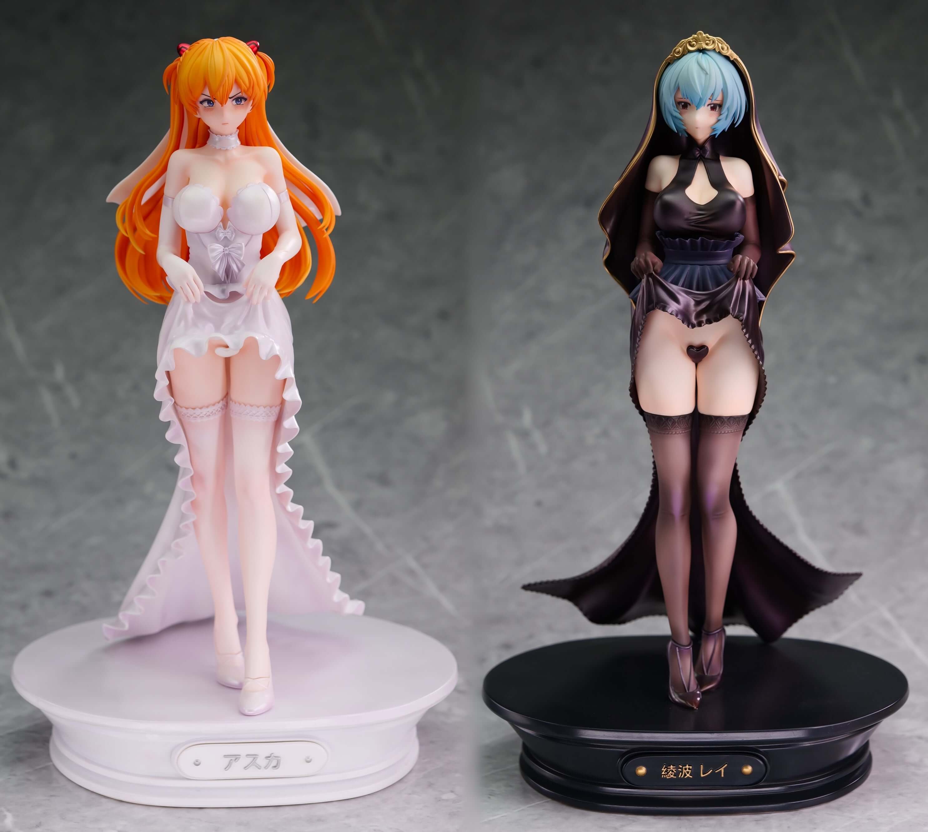 Asuka & Rei Ayanami nude figures