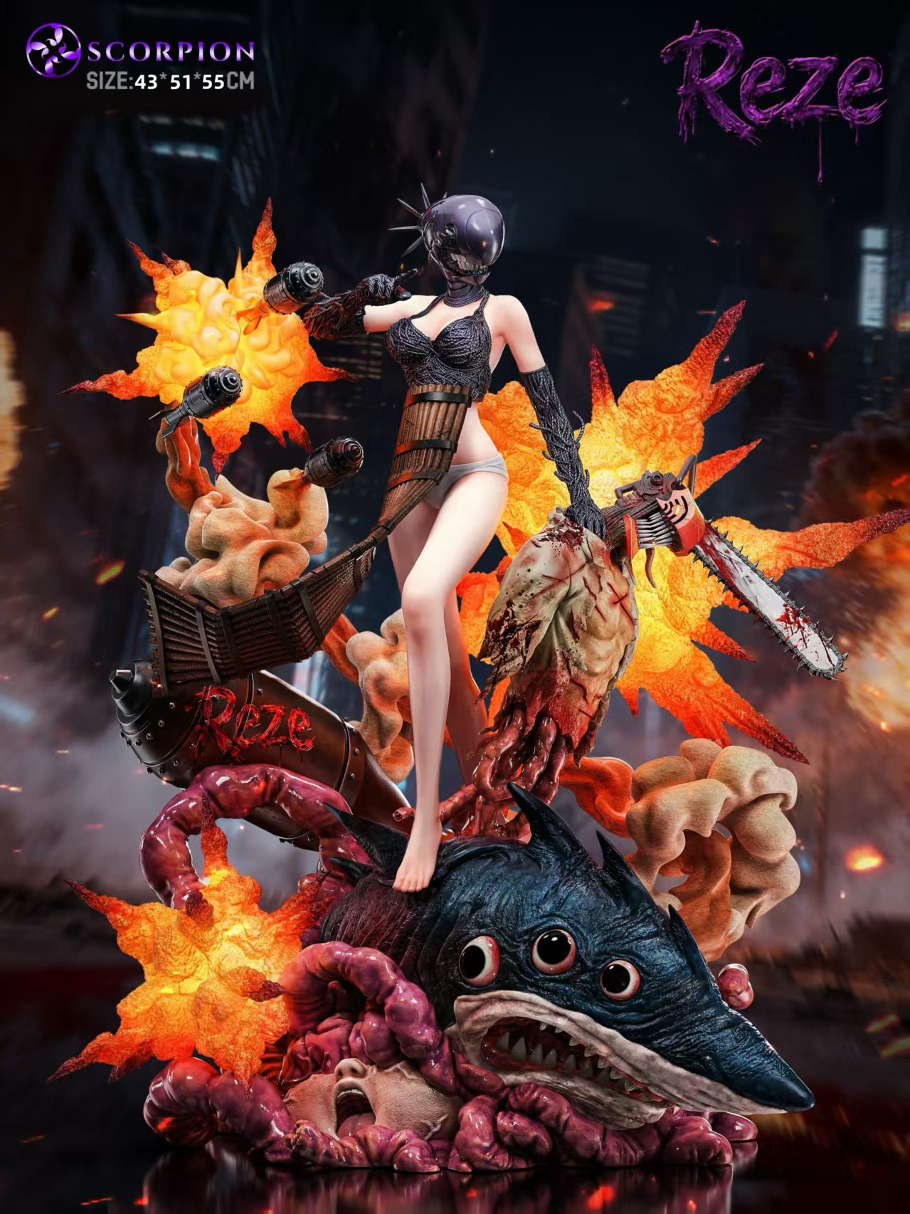 [Pre-order] 1/4 Reze Chainsaw Man Statue - Scorpion