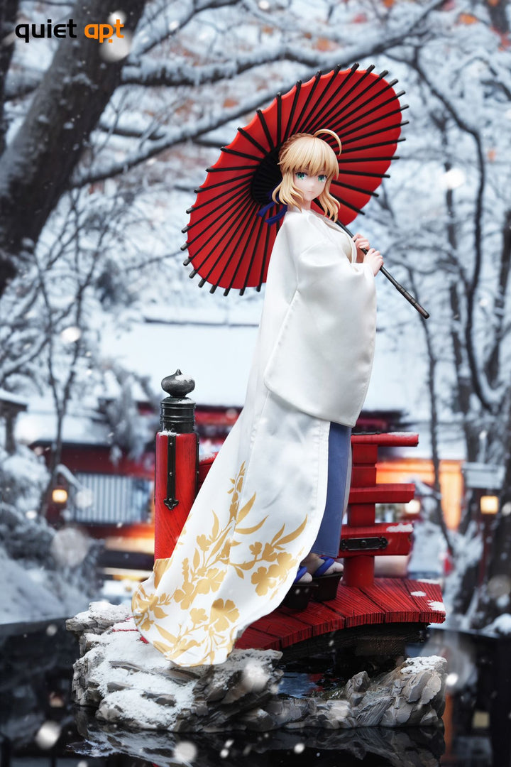 Saber anime statue