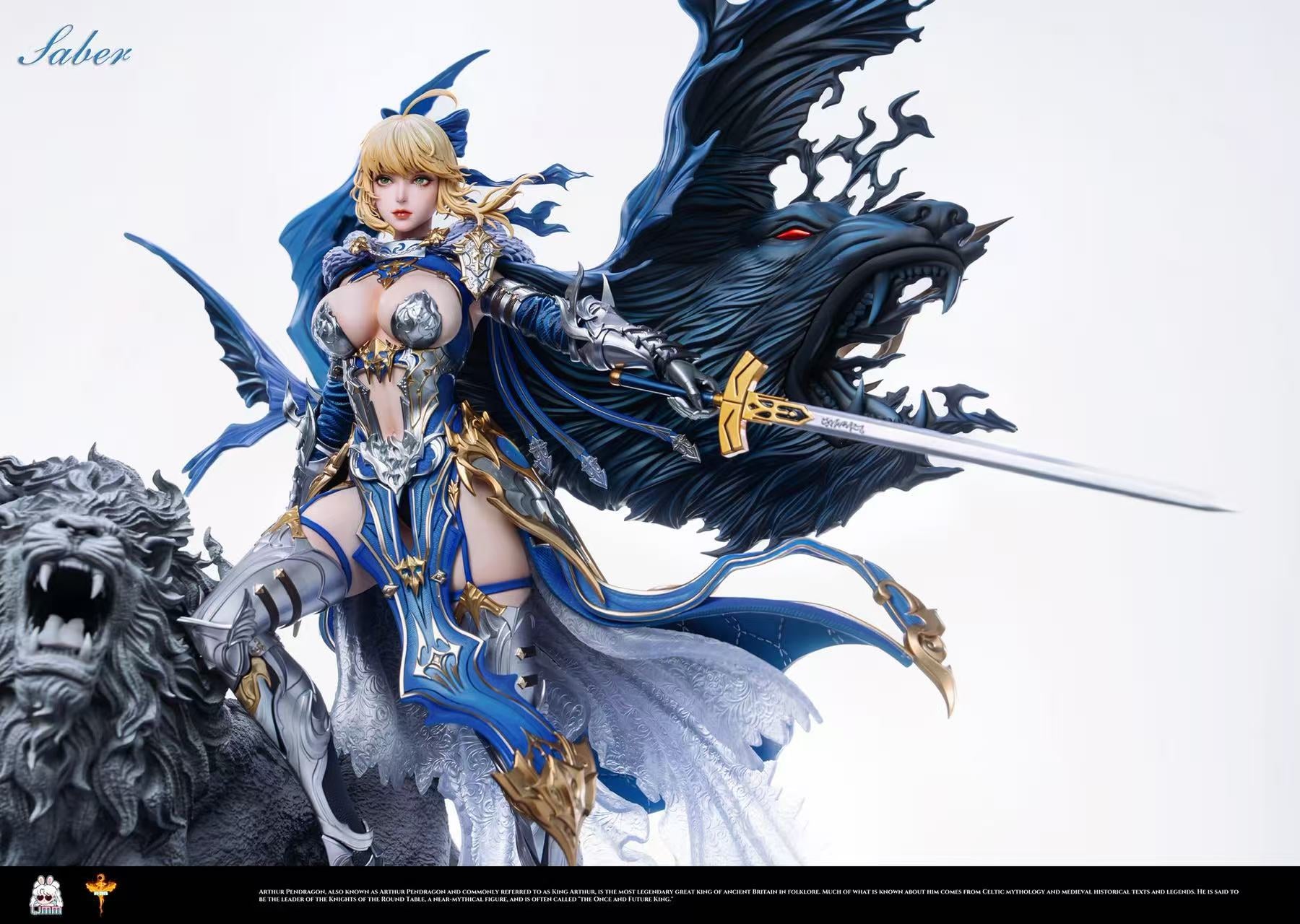Saber anime statue