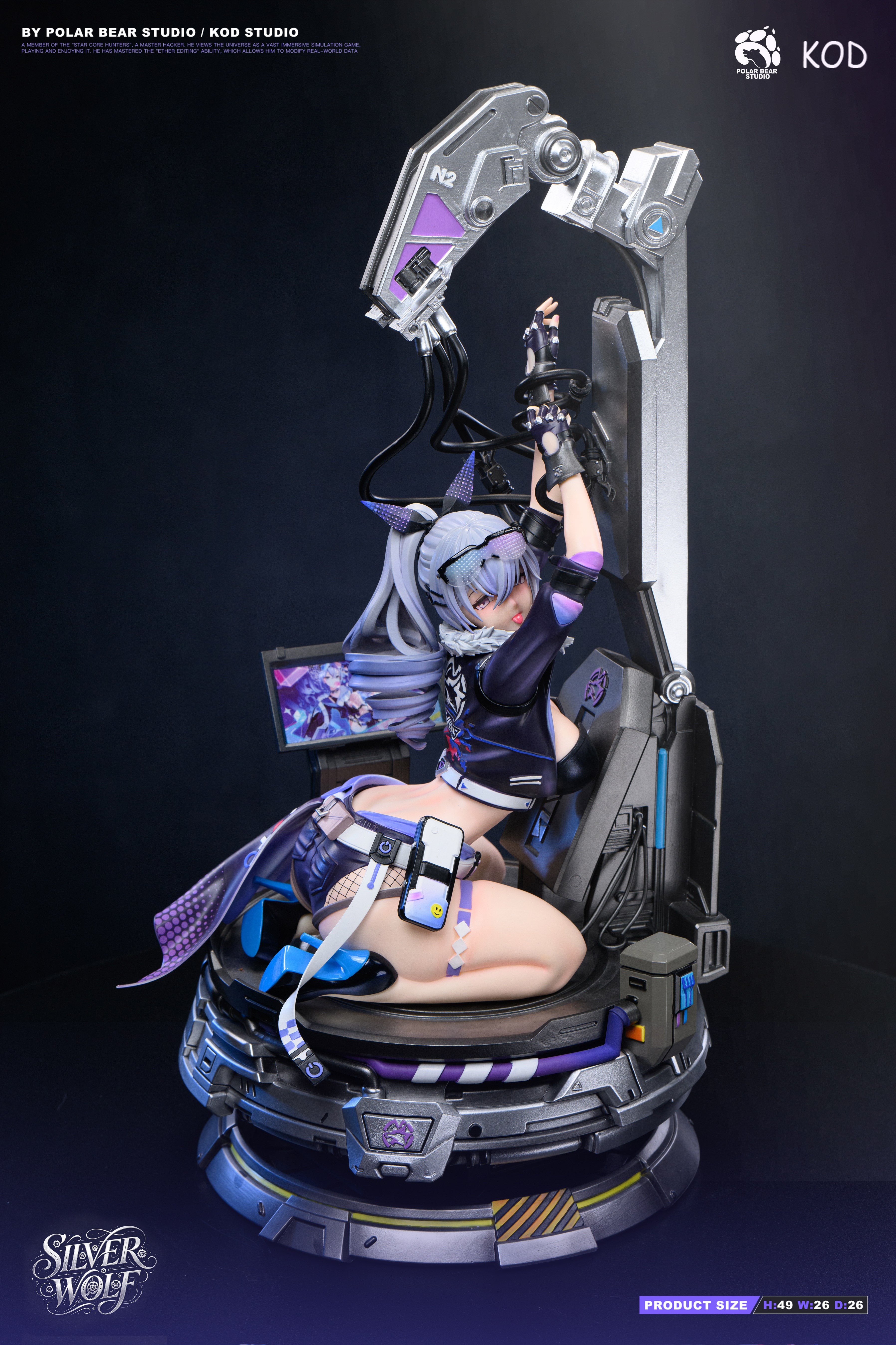 Silver Wolf anime statue