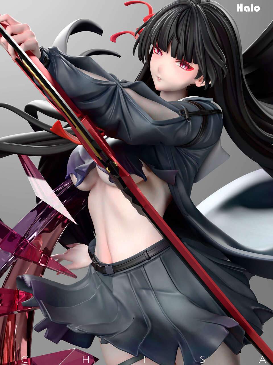 Wuthering Waves Chisa sexy figure