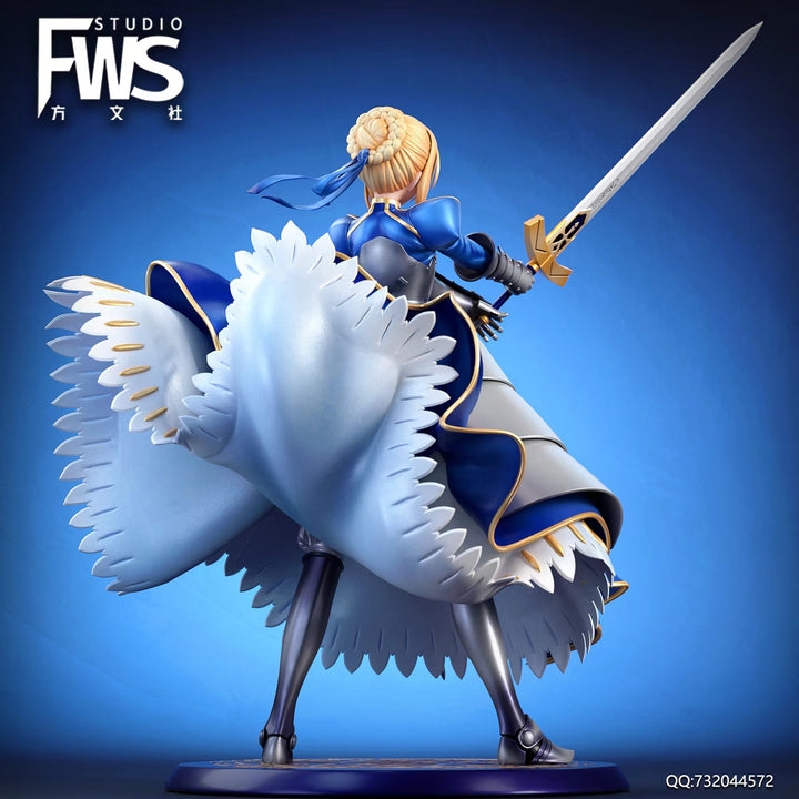 Saber anime statue