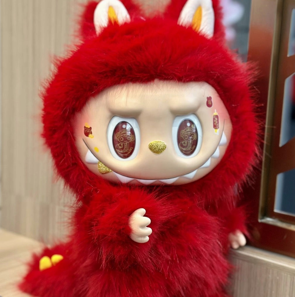 [In Stock] Handmade 38CM Pop Mart Labubu Vinyl Plush Doll