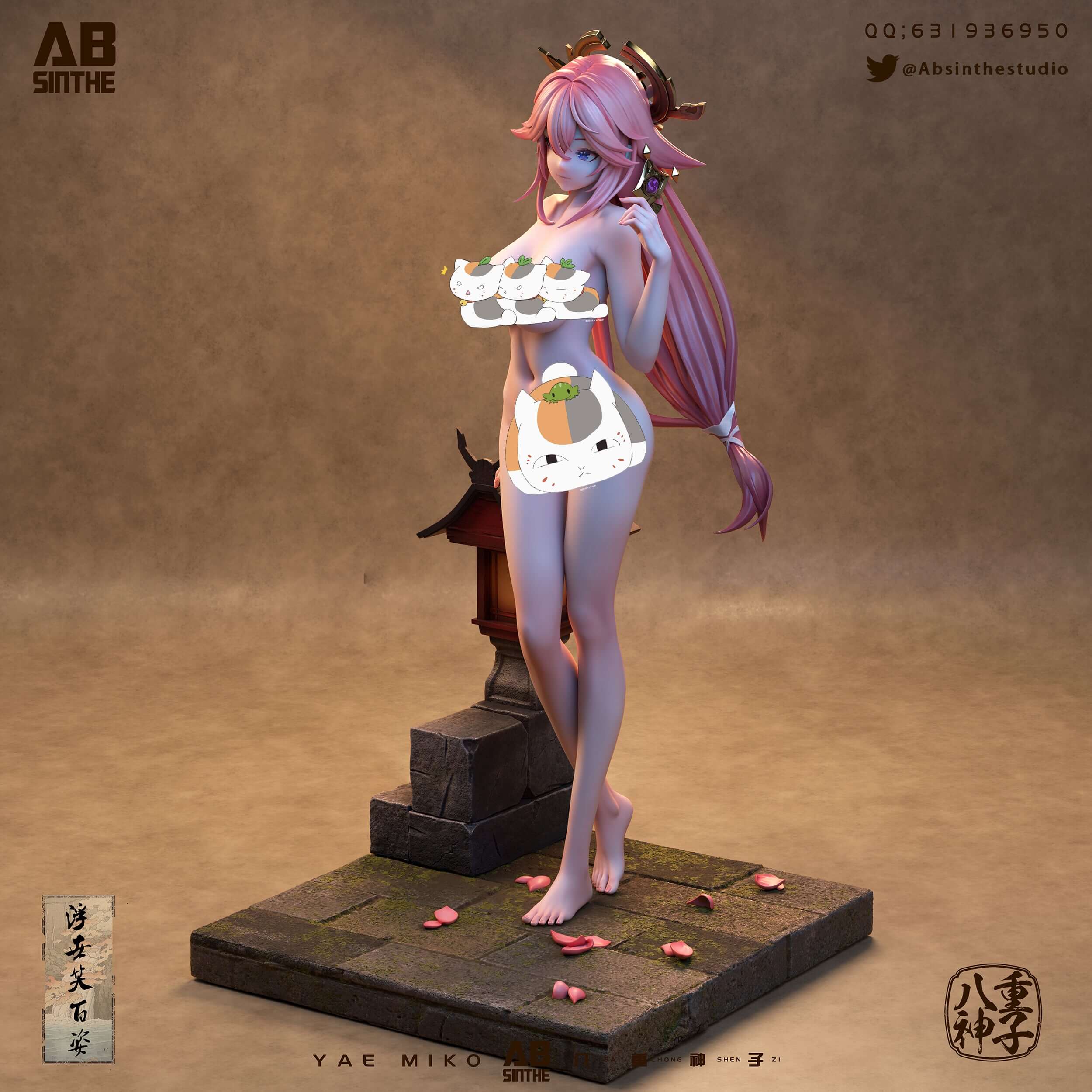 Yae Miko nude anime figure