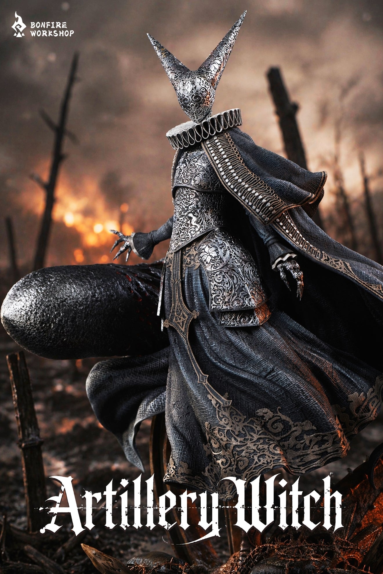 Trench Crusade Artillery Witch figure