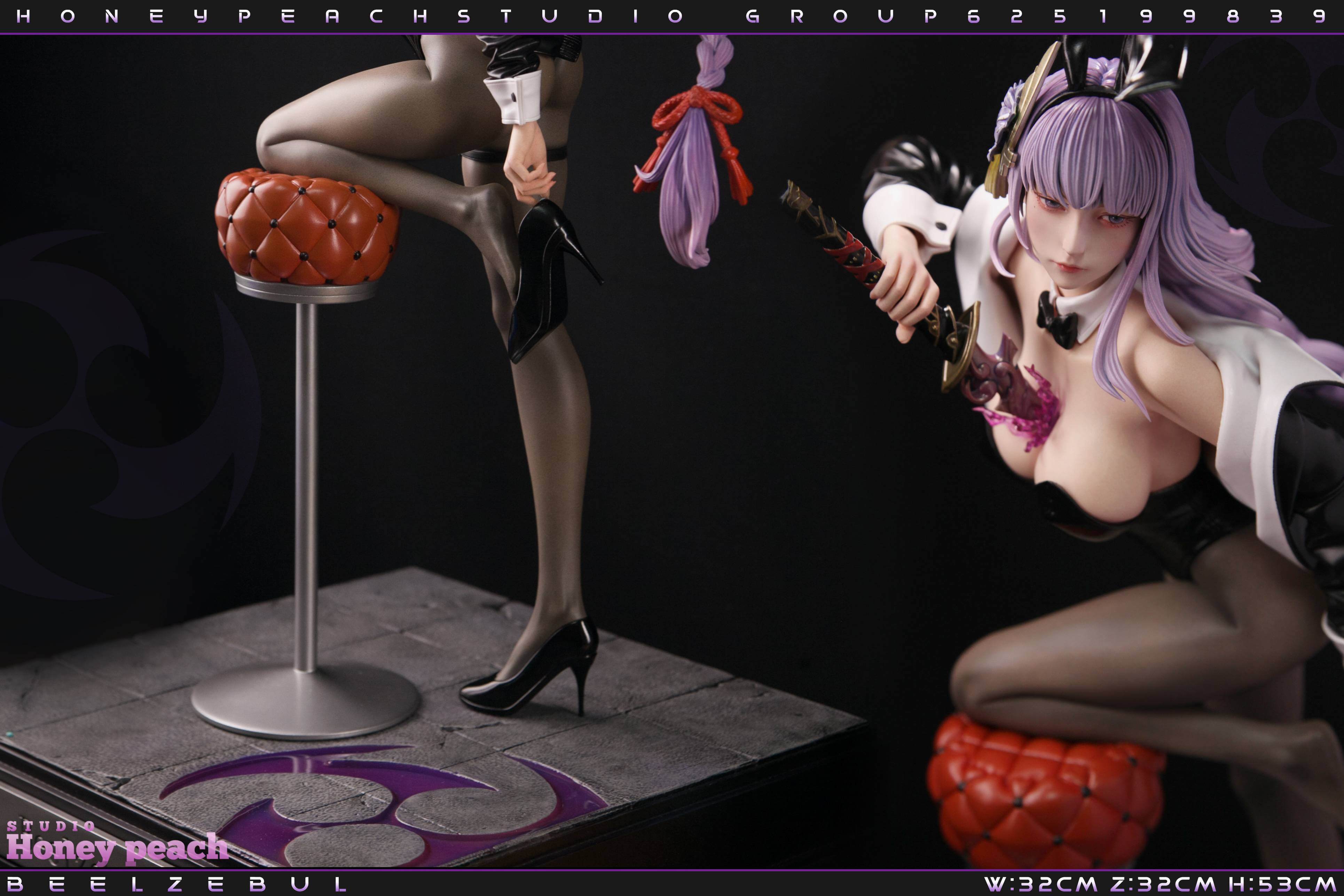 [In stock] 1/4 Dark Bunny Girl Raiden Shogun - HoneyPeach Studio