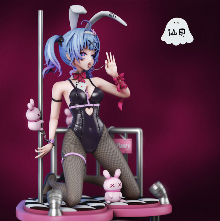 GK Figure Bunny Girl with black stockings and stage pole