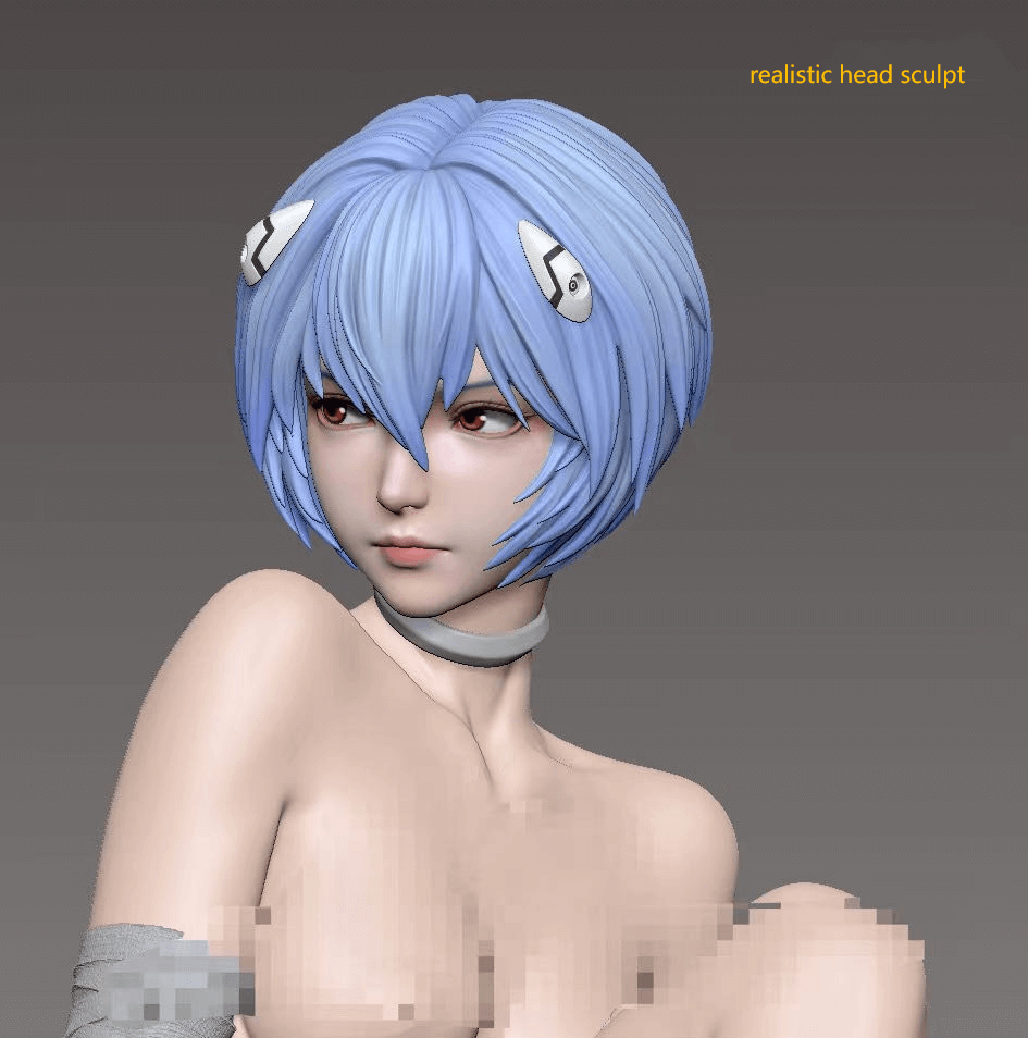 evangelion rei ayanami figure_realistic head sculpt