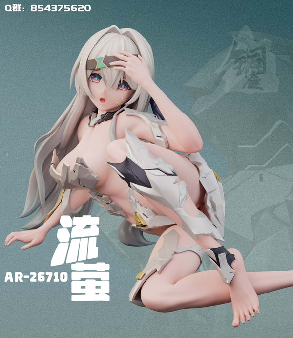 Honkai: Star Rail 1/7 Firefly GK figure in defeated pose, left hand on forehead.