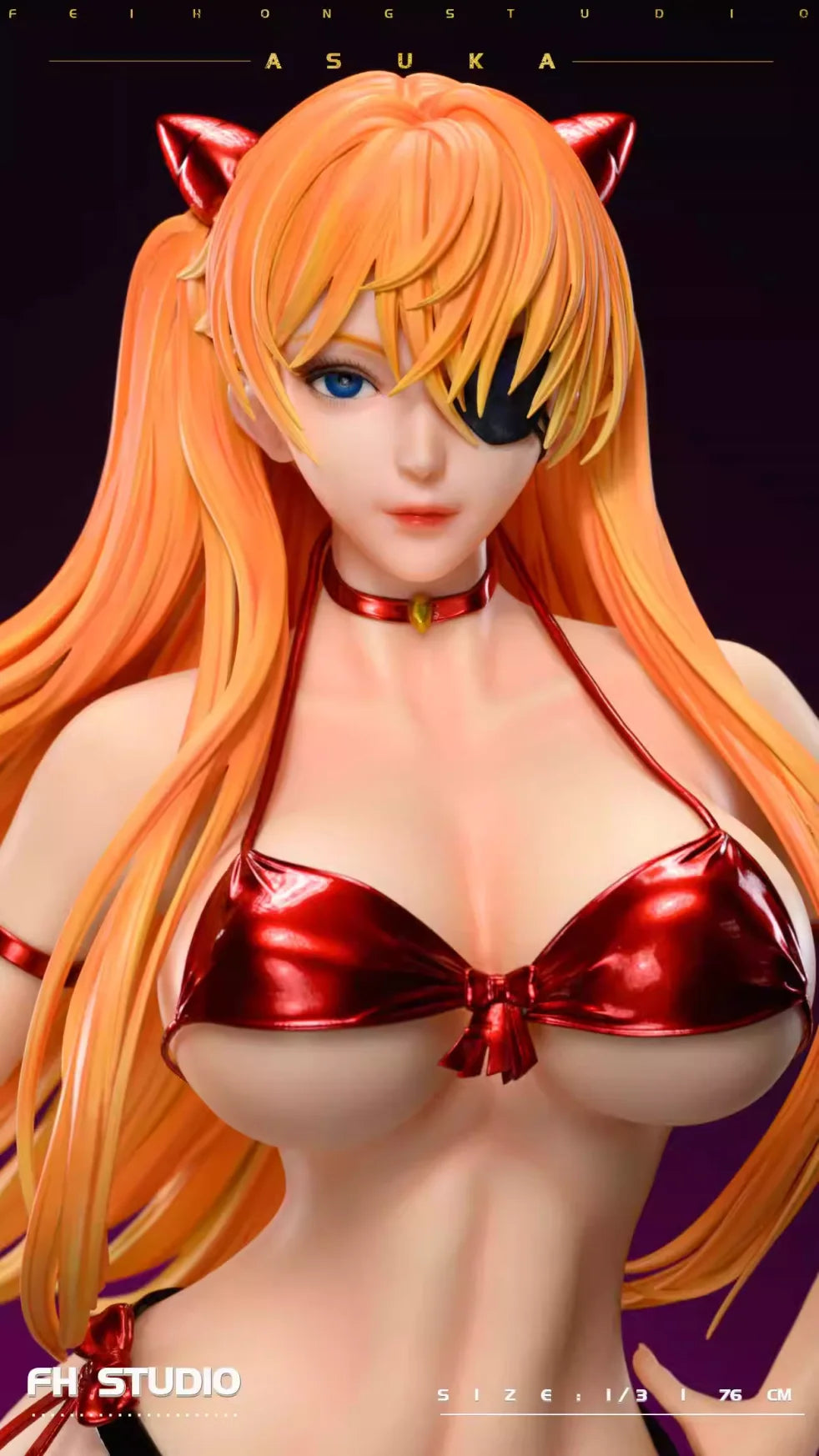 Asuka figure face detail