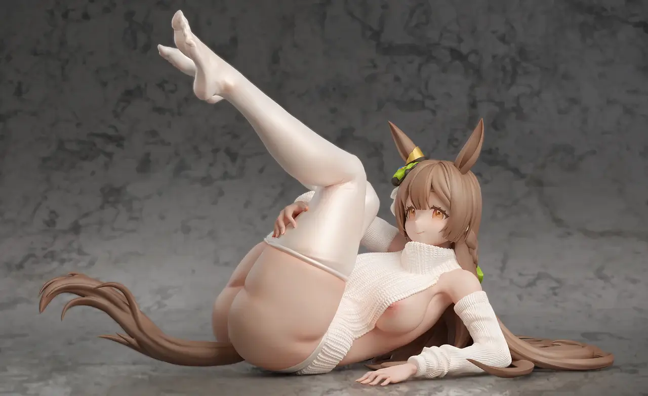 Wearing white stockings and backless white sweater Satono Diamond gk figure, Uma Musume, 18+ gk figure