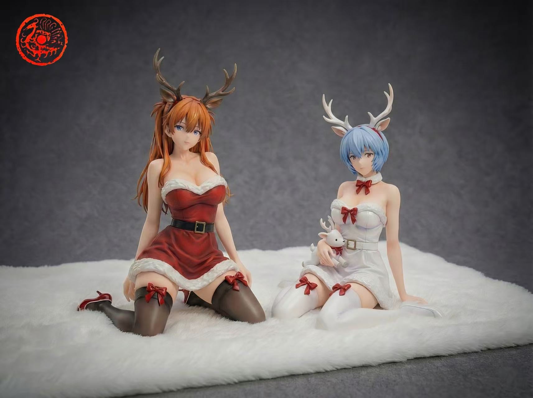 Christmas Rei Ayanami & Asuka statue