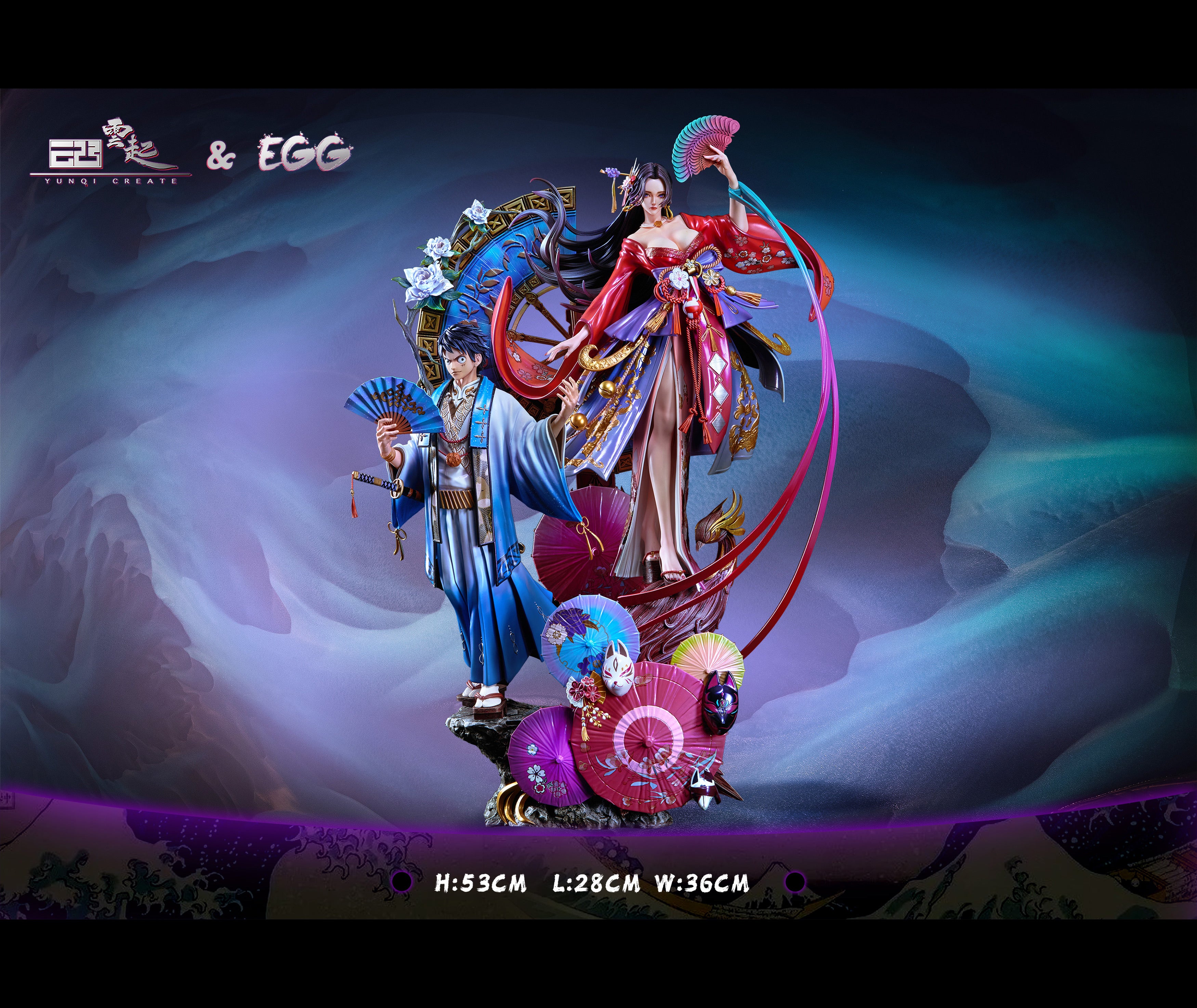 Luffy & Boa Hancock Statue
